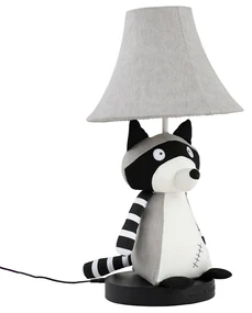 Detská stolná lampa Mýval sivá vrátane LED - Ben