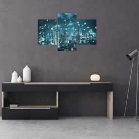 Obraz žiariaceho veľkomesta (90x60 cm)
