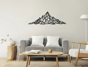 drevko Polygonálny obraz na stenu Panoráma Hôr Rozmer obrazu: 15 x 44,5 cm, Farba dekorácie: Čierna