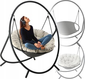 Závěsné houpací křeslo RAMINA šedé