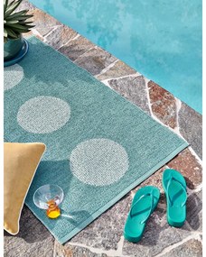 Tyrkysový vnútorný a vonkajší koberec 70x120 cm Vera Pop Jade – Pappelina