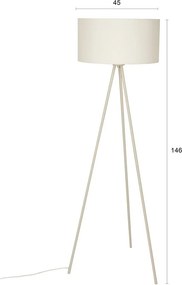 Béžová stojacia lampa (výška 146 cm) Susie – White Label