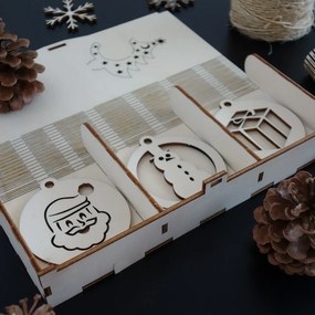 SENTOP | Vianočné ozdoby z dreva a plastu, Vianočné dekorácie drevené , drevené doplnky PR0101-Christmas decorati HEU-