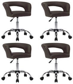 Jedálenské stoličky 4 ks hnedé umelá koža 3059878