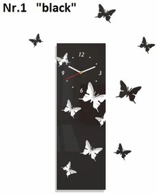 Nástenné nalepovacie hodiny s motívom motýľov