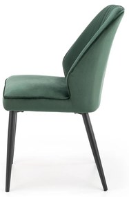 Designová stolička Rickie tmavozelená