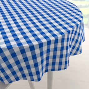 Biante Teflónový okrúhly obrus TF-070 Modro-biela kocka Ø 90 cm