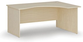 Ergonomický kancelársky písací stôl PRIMO WOOD, 160x120 cm, pravý, breza