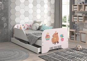 Wooden Toys Detská posteľ MIKI 160x80 KAPIBARA COOKIES