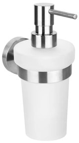 Sapho Sapho, X-STEEL dávkovač mydla 230ml, mliečne sklo, nerez mat, XS101