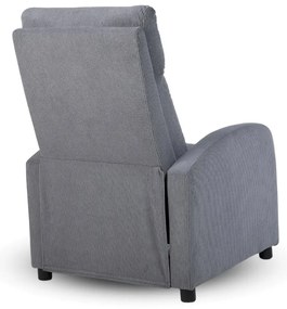 Relaxačné polohovacie TV kreslo SOFI — menčester, sivá