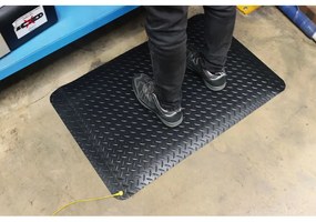 Dvojvrstvová antistatická rohožka na prácu s elektrinou, diamantový vzor, 0,9 x 1,5 m