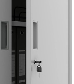 Kovová skriňa JAN Compact 1750 x 800 x 400 mm, sivá