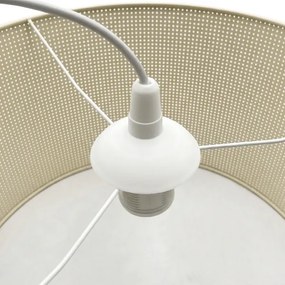 Závesné svietidlo na lanku SIRJA PLISADO 1xE27/15W/230V pr. 35 cm krémové