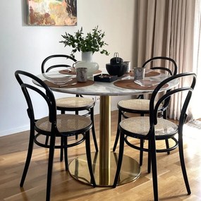 Okrúhle prestieranie, recyklovaná koža / hnedé