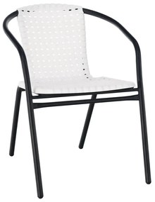 Kondela Záhradná stolička, BERGOLA, biela/čierna