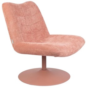 Ružové zamatové kreslo Bubba – Zuiver