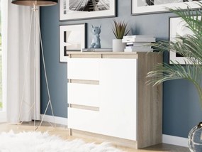 Komoda R-80-S3 so zásuvkami 80 cm - rôzne farebné prevedenia sonoma