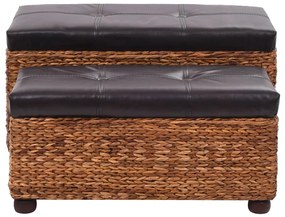 vidaXL Sada lavíc, 2 kusy morská tráva hnedá