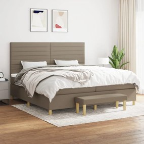 Boxspring posteľ s matracom sivohnedý 200x200 cm látka 3137265