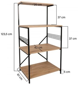 Kuchynská polica ANEMON 60 cm borovica