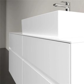 VILLEROY &amp; BOCH Collaro závesná skrinka pod umývadlo na dosku (umývadlo vpravo), 4 zásuvky, 1200 x 500 x 548 mm, Glossy White, C13000DH