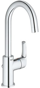 GROHE Eurosmart páková umývadlová batéria s otočným výtokom, s odtokovou súpravou s tiahlom, výška výtoku 208 mm, chróm, 23537002