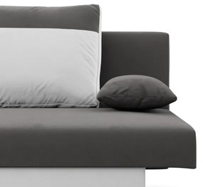 Pohovka NOLA rozkladacia, sivá / biela