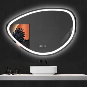 Tutumi Rea Fog, LED kúpeľňové zrkadlo 100x70cm s bluetooth, HOM-05516