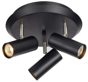 Čierne nástenné svietidlo Markslöjd Barcelona Tres