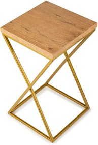 STOJAN NA KVETINÁČ LOFT6 40X24X24 CM ZLATÁ/HNEDÁ