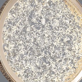 Toolight Toolight, LED krištáľové závesné svietidlo, 7W, 4000K, 500lm, G089-1CP, zlatá, OSW-09706