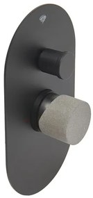 Sprchová a vaňová batéria SAT Fusion vrátane podomietkového telesa páka beton SATBSFU215BC, 1 ks