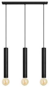 Luster na lanku TUBA 3xE27/15W/230V čierna