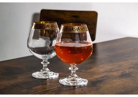 BOHEMIA ANGELA VERSO GOLD POHÁR NA BRANDY 400 ML SADA 6 KS