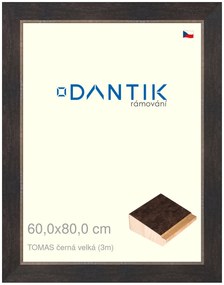 DANTIK rám na obraz 60x80 | TOMAS černá velká (Plexi Čiré)