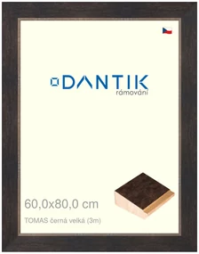 DANTIK rám na obraz 60x80 | TOMAS černá velká (Plexi Čiré)