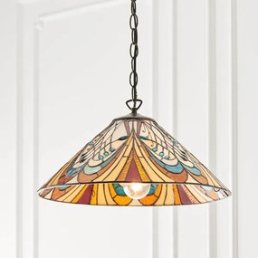 Endon 64162 - Závesný luster Tiffany HECTOR na reťazi 1xE27/60W/230V pr. 40 cm