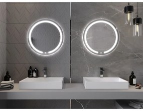 Mexen Rose, LED kúpeľňové zrkadlo s podsvietením 60x60 cm, 6000K, ochrana proti zahmlievaniu, 9810-060-060-611-00