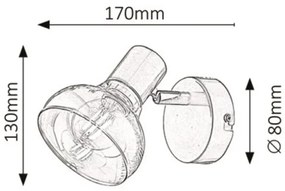 Rabalux 5546 - Nástenné svietidlo HOLLY 1xE14/40W/230V zlatá