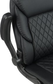 Kancelárska stolička Medfield koženka - čierna