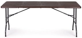Cateringový stôl rozkladací 180 cm - tmavohnedý
