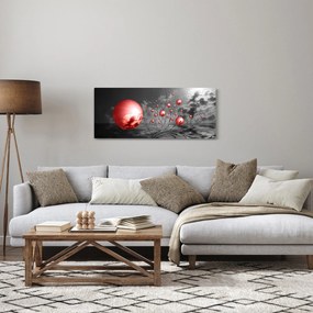 Obraz červených gulí (120x50 cm)