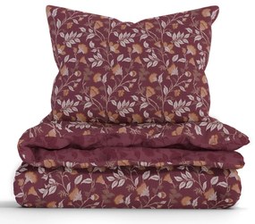 Francúzske bavlnené obliečky Renforcé – Rebeka vínová
