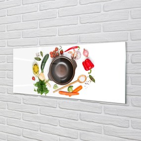 Obraz plexi Lyžica paradajky petržlen 120x60 cm