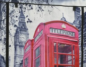 Látková skriňa Telefónna búdka