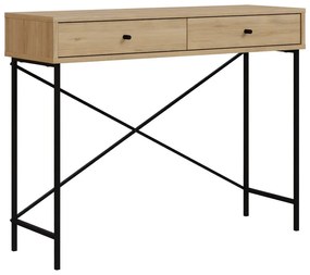 Konzolový stolík s doskou v dubovom dekore v prírodnej farbe 35x110 cm Titan – Marckeric