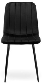 Jedálenská stolička FRESNO VELVET čierna