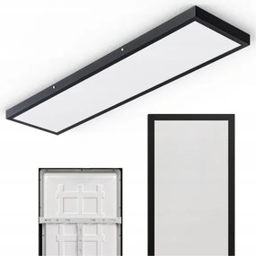 LED prisadený panel LED/60W/230V 30x120 cm čierny