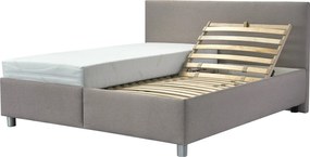Sconto Posteľ s polohovacími roštami REFLEX sivohnedá, 180x200 cm
